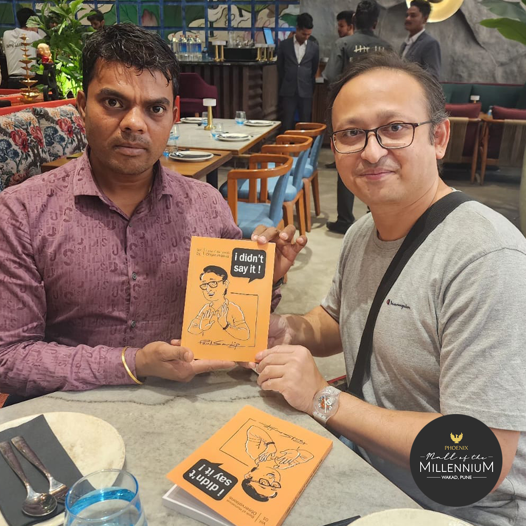 book signing by cartoonist paul sandip at eight restobar_mall of the millenium 2024