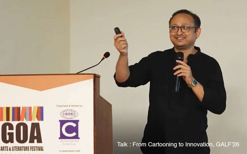PAUL SANDIP_author of I DIDNT SAY IT_GOA ART AND LITERATURE FESTIVAL_GALF 2026_from cartooning to innovation