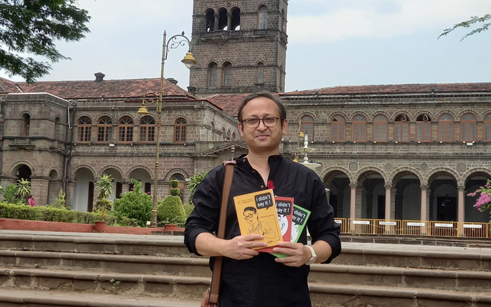 Paul Sandip cartoonist_ Museum of Cartoons_SSPU_Pune_22-04-2026